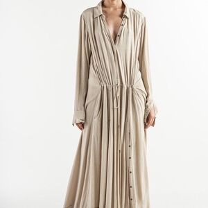 Nicholas K Beige Long Sleeve Dress